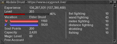 Signature for player Abdala Druid