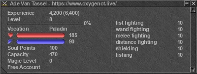 Signature for player Ade Van Tassel