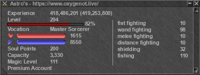 Signature for player Astro's