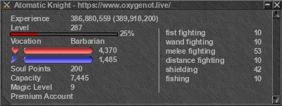 Signature for player Atomatic Knight