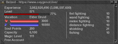 Signature for player Belzed