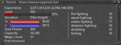 Signature for player Belzek