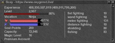 Signature for player Boxy