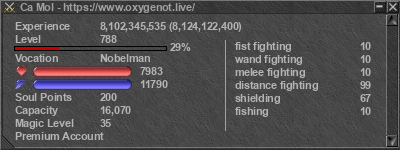 Signature for player Ca Mol