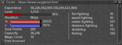 Signature for player Coots