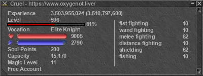 Signature for player Cruel