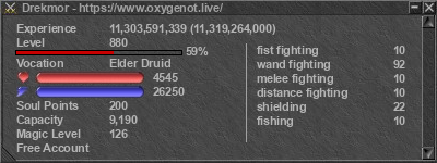 Signature for player Drekmor