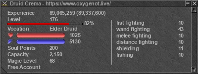 Signature for player Druid Crema