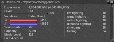 Signature for player Druid Rox