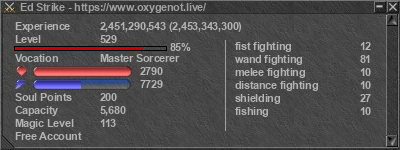 Signature for player Ed Strike