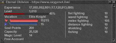 Signature for player Eternal Oblivion