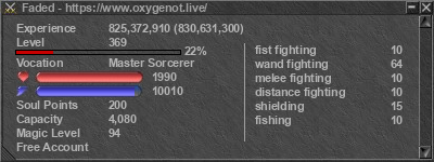 Signature for player Faded