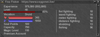 Signature for player Fina Fisken