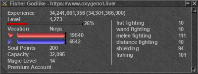 Signature for player Fisher Godlike