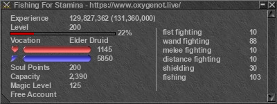 Signature for player Fishing For Stamina