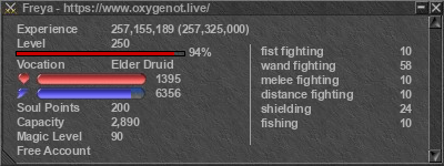 Signature for player Freya