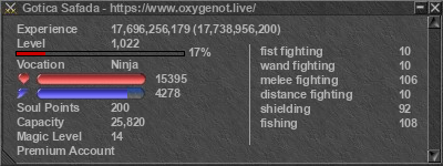 Signature for player Gotica Safada