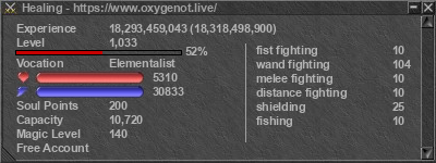 Signature for player Healing