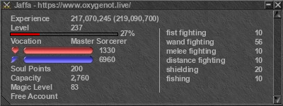 Signature for player Jaffa