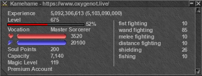 Signature for player Kamehame