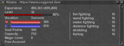 Signature for player Kilates