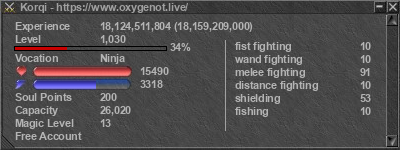 Signature for player Korqi