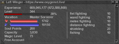 Signature for player Left Winger