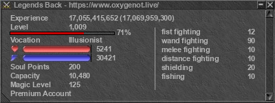 Signature for player Legends Back