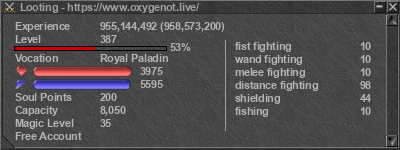 Signature for player Looting