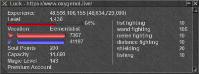 Signature for player Luck