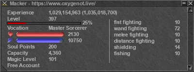 Signature for player Macker