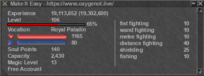 Signature for player Make It Easy