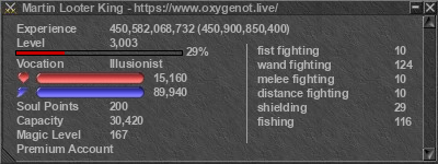 Signature for player Martin Looter King