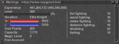 Signature for player Martinga