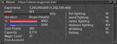 Signature for player Masen