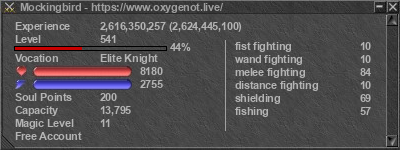 Signature for player Mockingbird