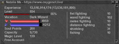 Signature for player Natalia Ms