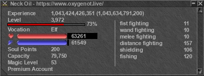 Signature for player Neck Oil