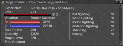 Signature for player Negromante