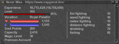 Signature for player Never Miss