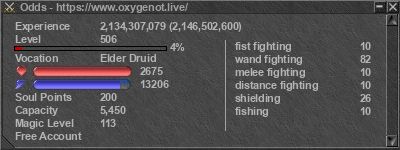 Signature for player Odds