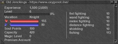 Signature for player Old Jenckings