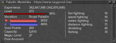 Signature for player Paladin Madafaka