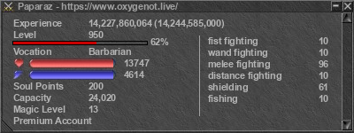 Signature for player Paparaz