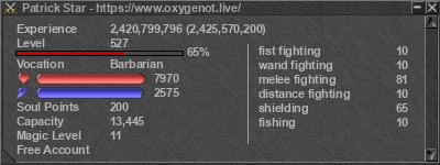 Signature for player Patrick Star