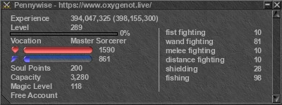 Signature for player Pennywise