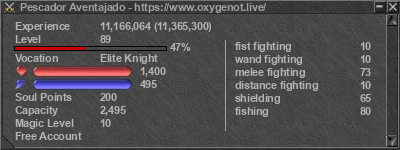 Signature for player Pescador Aventajado