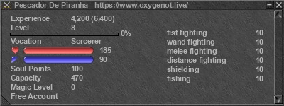 Signature for player Pescador De Piranha