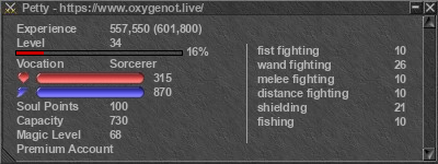 Signature for player Petty