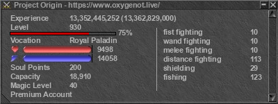 Signature for player Project Origin